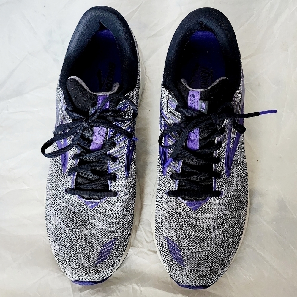 Brooks Adrenaline GTS 19 DNA Loft Womens Size 13 Cushion Support Grey Purple EUC - Picture 3 of 16